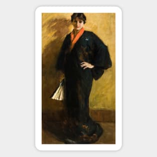 The Blue Kimono by William Merritt Chase Magnet